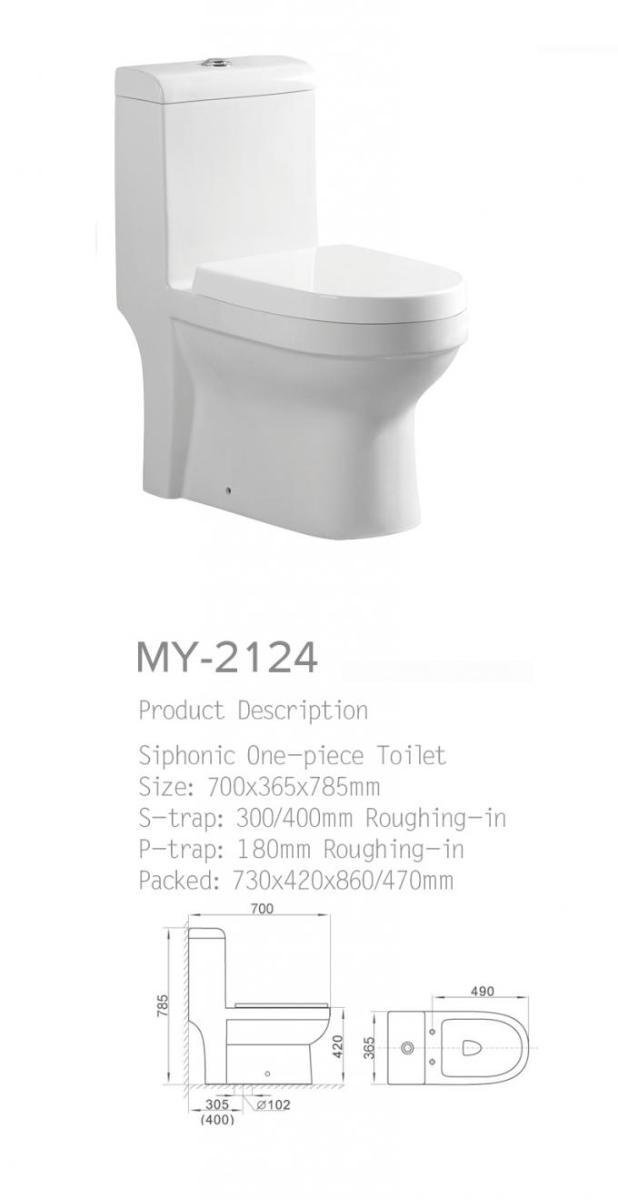 Siphonic um material cerâmico nivelado duplo 3 de bacia de toalete da parte