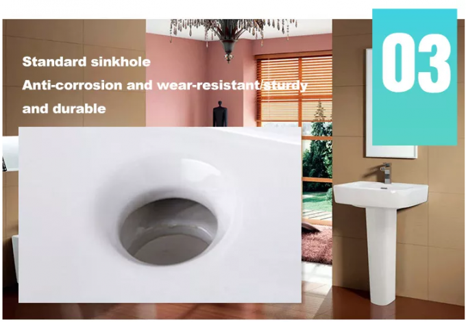 A bacia de suporte ideal de superfície contínua clássica do padrão semi afunda 550cm 7