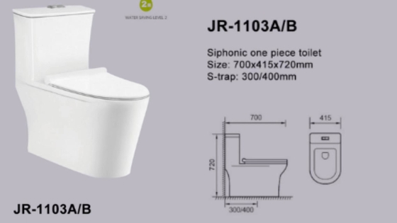 Limpeza de auto Siphonic uma bacia alongada cerâmica do armário de água da parte