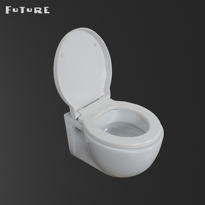 Antibacteriano vitrificado liso da bacia de toalete de Hung Toilet Wc Round Floating da parede