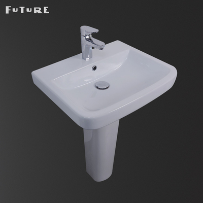Bacia de mão branca moderna 550mm da lavagem do suporte um dissipador do suporte do furo