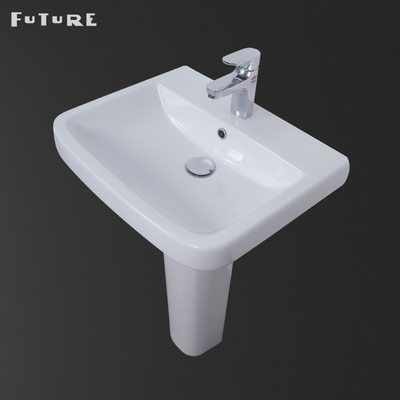 Bacia de mão branca moderna 550mm da lavagem do suporte um dissipador do suporte do furo