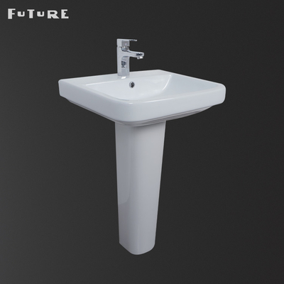 Bacia de mão branca moderna 550mm da lavagem do suporte um dissipador do suporte do furo