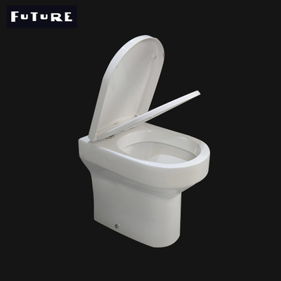 Padrão ideal futuro sem aro de volta ao toalete da parede