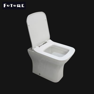 Banheiro moderno de volta do Washdown sem aro do toalete da parede ao assoalho de nivelamento - montado