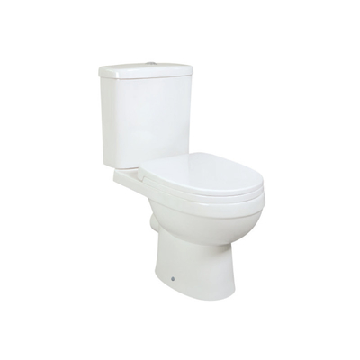 Toalete acoplado da projeção do esmalte fim curto liso nivelamento do Washdown do toalete de 2 partes