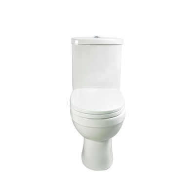 Toalete acoplado da projeção do esmalte fim curto liso nivelamento do Washdown do toalete de 2 partes