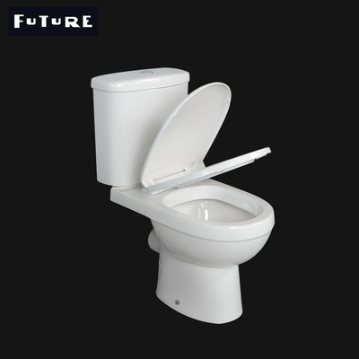 Do banheiro largo cerâmico do WC 380mm do toalete do banheiro do UPC mercadorias sanitários acoplados fim