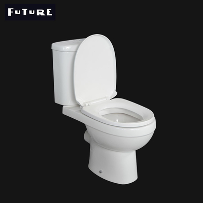 Do banheiro largo cerâmico do WC 380mm do toalete do banheiro do UPC mercadorias sanitários acoplados fim