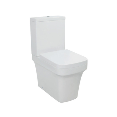Toalete acoplado próximo branco FUTURO do vestiário com o cerâmico vitrificado liso