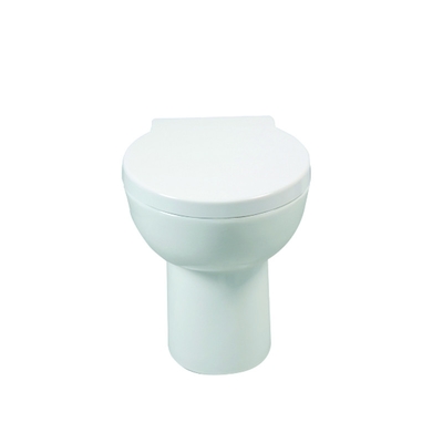 O mudo estabiliza o banheiro de volta ao risco branco do toalete da parede resistente