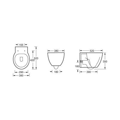 Mudo nivelando uma desinfecção de Hung Toilet Wall Hanging Toilet da parede da parte auto
