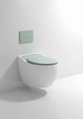 Desinfecção compacta vitrificada lisa de Hung Toilet Gravity Flushing Auto da parede