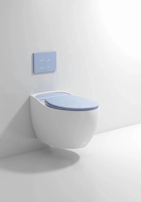 Desinfecção compacta vitrificada lisa de Hung Toilet Gravity Flushing Auto da parede