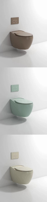 Desinfecção compacta vitrificada lisa de Hung Toilet Gravity Flushing Auto da parede