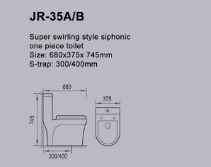 Água que salvar o um sifão econômico Jet Water Closet da parte 680*375*745mm